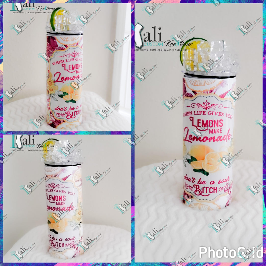 Lemonade Tumbler. With Ice Topping